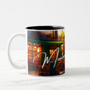 Caneca De Café Em Dois Tons Montmartre, Paris, Mug de Dois Toneladas