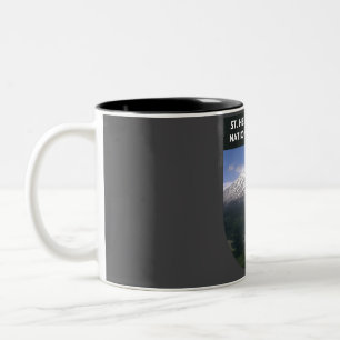 Caneca De Café Em Dois Tons Monumento Nacional Vulcânico Helens