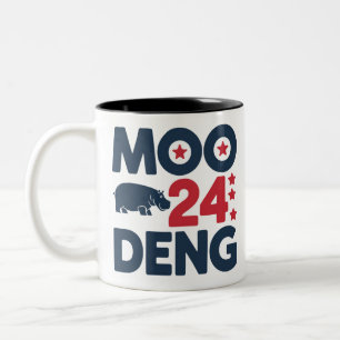 Caneca De Café Em Dois Tons Moo Deng 2024 Moo Deng Moo Deng Cute Baby Hippo