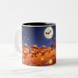 Caneca De Café Em Dois Tons Moonlit Pumpkin Parade