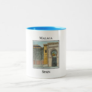 Caneca De Café Em Dois Tons Moorish Archway, Mercado na Espanha de Málaga