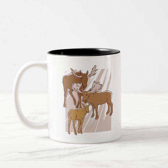 Caneca De Café Em Dois Tons Moose (Esquerda)