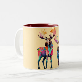Caneca De Café Em Dois Tons Moose está esperando para se juntar a um Herd