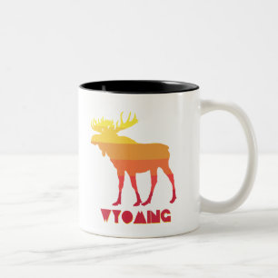 Caneca De Café Em Dois Tons Moose Wyoming