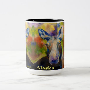 Caneca De Café Em Dois Tons Moosey Moose Coffee Mug_ALASKA  
