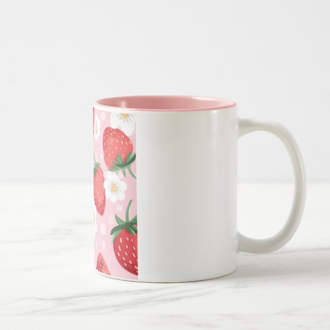 Caneca De Café Em Dois Tons Morango Mangueira (Direita)