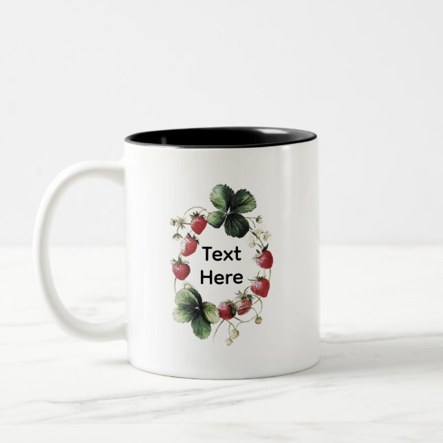 Caneca De Café Em Dois Tons Morangueiro engraçado (Esquerda)