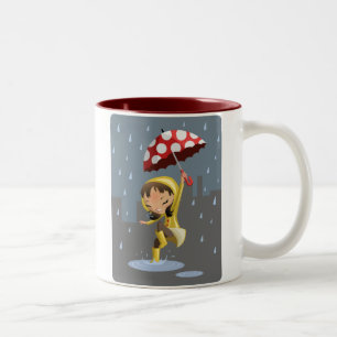 Caneca De Café Em Dois Tons Morgan na chuva