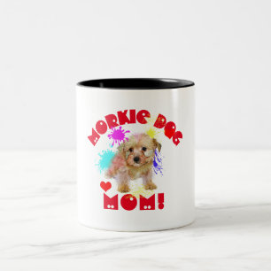 Caneca De Café Em Dois Tons Morkie Mãe Cachorro Melhor Cachorro Mãe Nunca