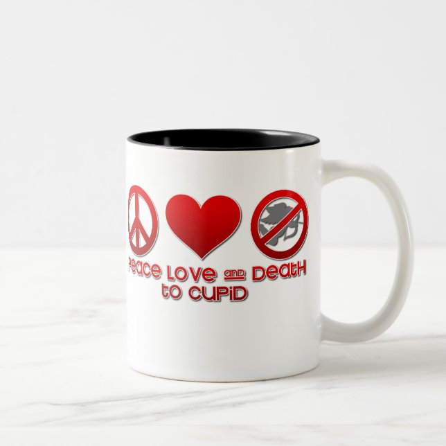 Caneca De Café Em Dois Tons Morte ao Cupido (Direita)
