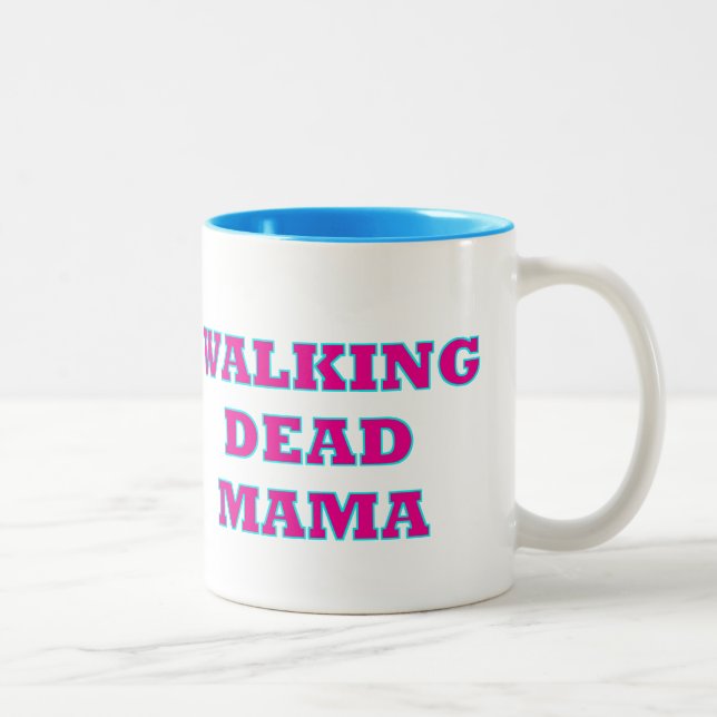 Caneca De Café Em Dois Tons "Morto Andando MaMa" (Direita)