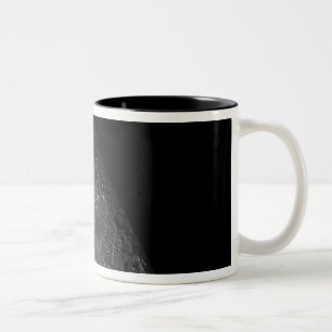Caneca De Café Em Dois Tons Mosaico da cor da lua da terra