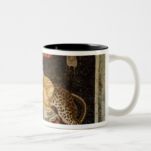 Caneca De Café Em Dois Tons Mosaico de Dionysus que monta um ANÚNCIO do (Direita)