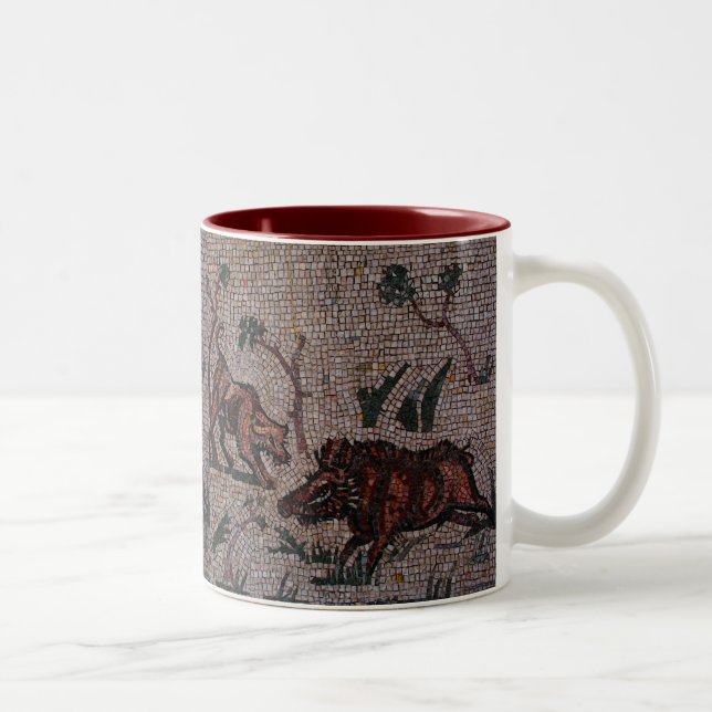 Caneca De Café Em Dois Tons Mosaico romano (Direita)