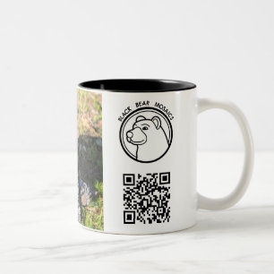 Caneca De Café Em Dois Tons Mosaicos do Urso Negro - Knuth Mug