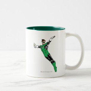 Caneca De Café Em Dois Tons Mosca de lanterna verde acima