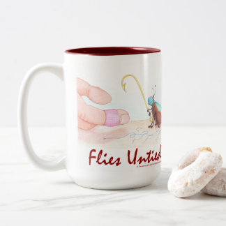 Caneca De Café Em Dois Tons Mosca Desamarrada