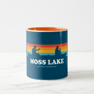 Caneca De Café Em Dois Tons Moss Lake North Carolina Canoe