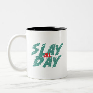 Caneca De Café Em Dois Tons Mostrar todo o dia