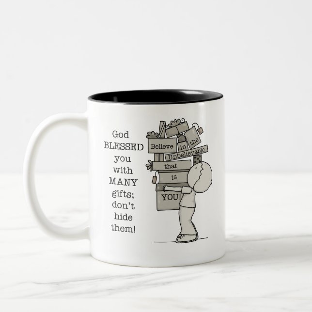 Caneca De Café Em Dois Tons Mostre seus presentes (Esquerda)