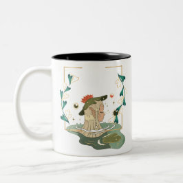 Caneca De Café Em Dois Tons Moth Mask Fairy Girl Mug