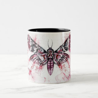 Caneca De Café Em Dois Tons Moth Watercolor Coffee Mug