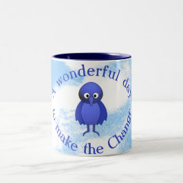 Caneca De Café Em Dois Tons Motivação Bluebird