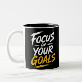Caneca De Café Em Dois Tons Motivacional 
