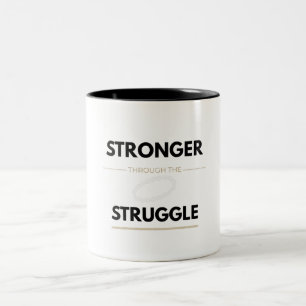 Caneca De Café Em Dois Tons Motivo de Academia de Levantamento de Peso Mais Fo
