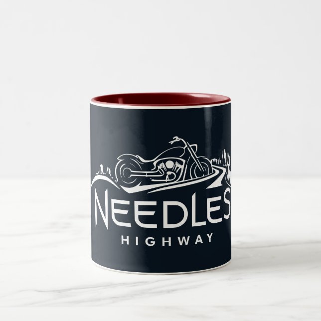 Caneca De Café Em Dois Tons Motocicleta Agulha Highway South Dakota (Centro)
