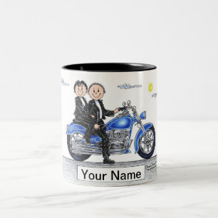 Caneca De Café Em Dois Tons Motocicleta - Cartografia do Casal