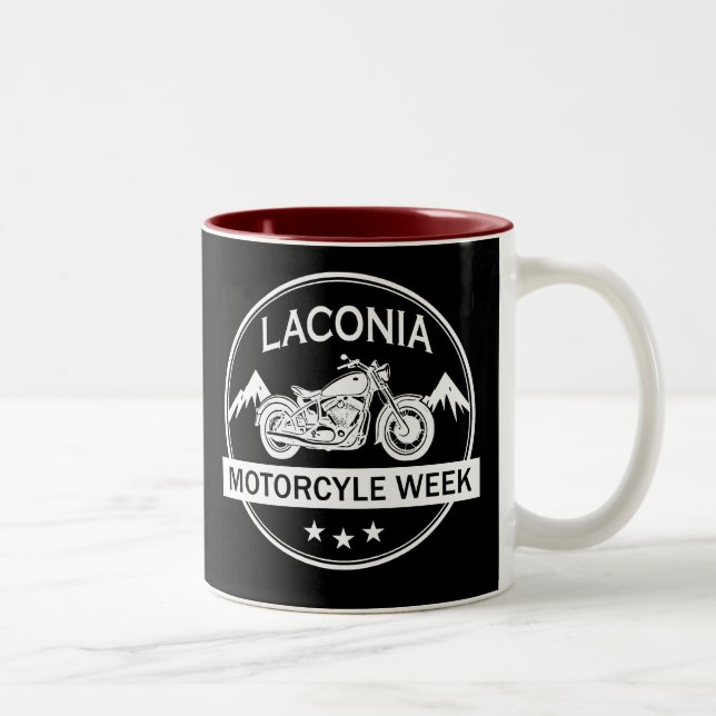 Caneca De Café Em Dois Tons Motocicleta Laconia (Direita)