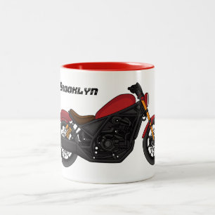 Caneca De Café Em Dois Tons motocicleta legal