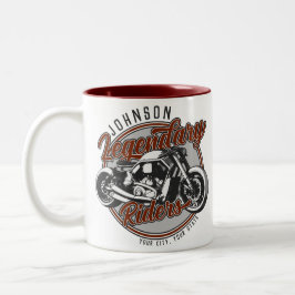 Caneca De Café Em Dois Tons Motocicleta Personalizada Piloto Lendário Motocicl