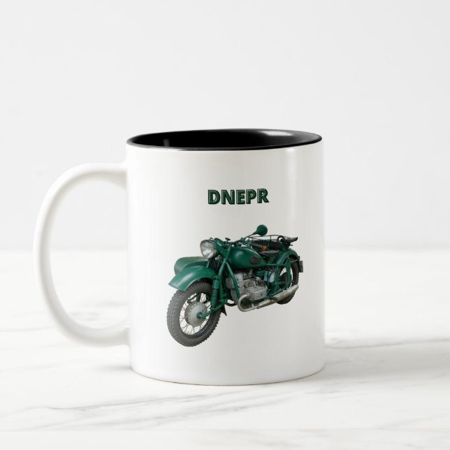 Caneca De Café Em Dois Tons Motociclo Dnepr (Esquerda)