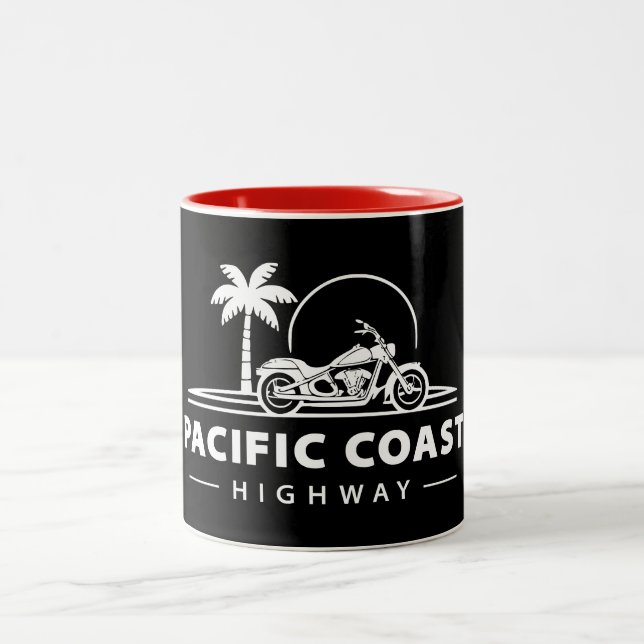 Caneca De Café Em Dois Tons Motociclo na costa do Pacífico (Centro)