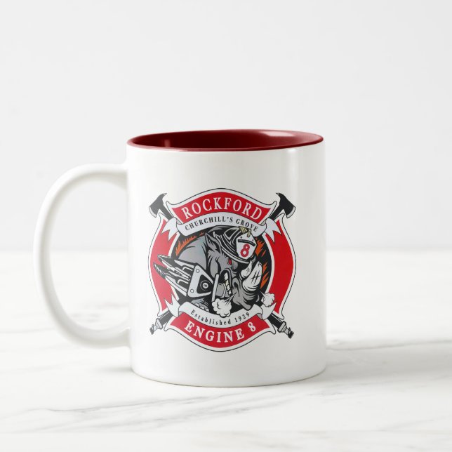 Caneca De Café Em Dois Tons Motor 8 Coffee Mug (Esquerda)