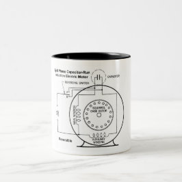 Caneca De Café Em Dois Tons Motor De Indução De Execução De Capacitor De Fase 