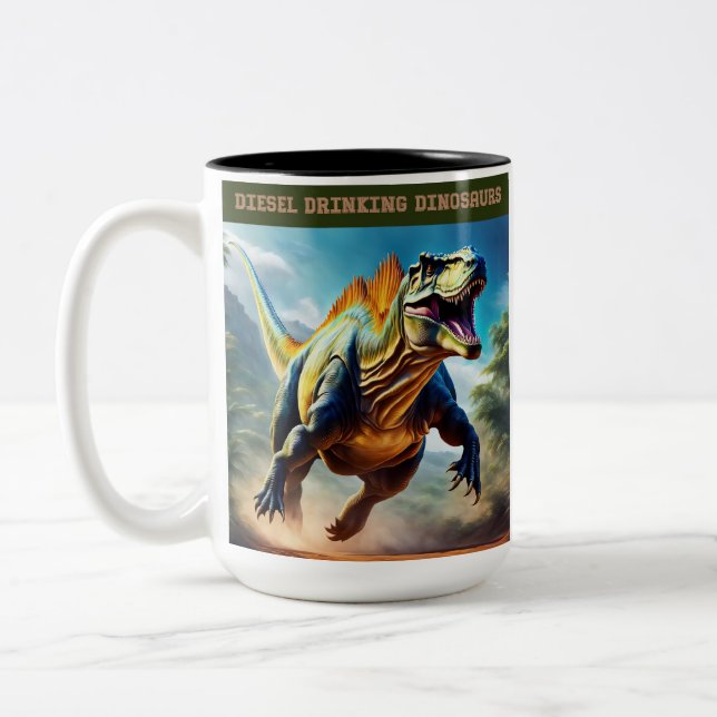 Caneca De Café Em Dois Tons Motores Diesel (Esquerda)