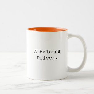 Caneca De Café Em Dois Tons motorista de ambulância paramédico presentes de so