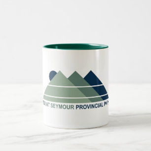 Caneca De Café Em Dois Tons Mount Seymour Provincial Park Montanha Sol