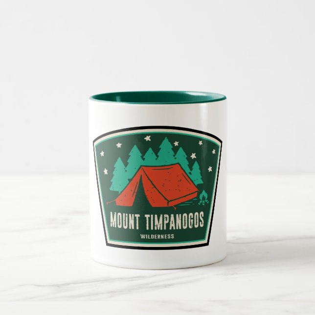 Caneca De Café Em Dois Tons Mount Timpanogos Wilderness Utah Camping (Centro)