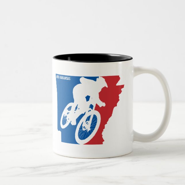 Caneca De Café Em Dois Tons Mountain Bike Arkansas (Direita)