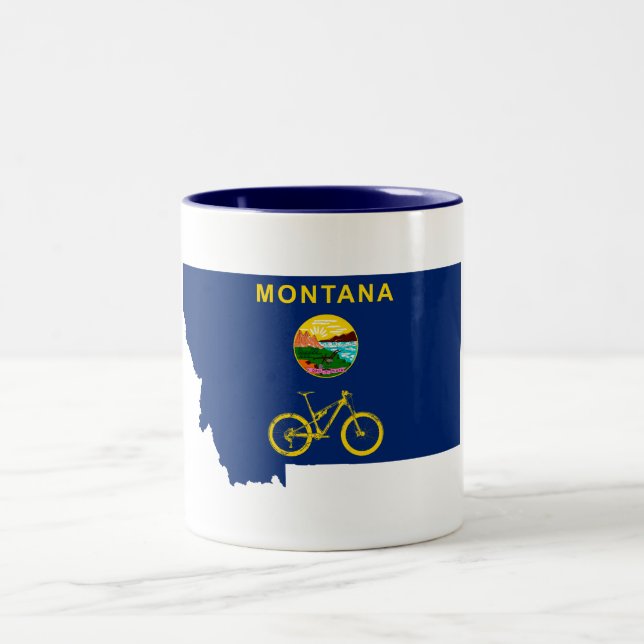 Caneca De Café Em Dois Tons Mountain Bike Montana (Centro)