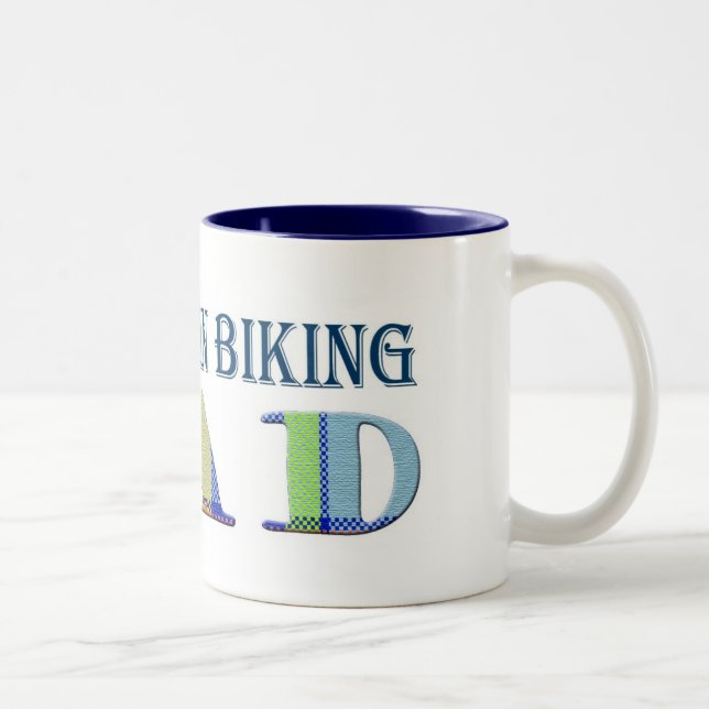 Caneca De Café Em Dois Tons MountainBikingPai (Direita)