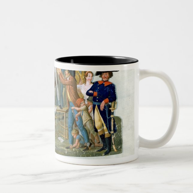 Caneca De Café Em Dois Tons Movimento no jardim do Palais Royal (Direita)