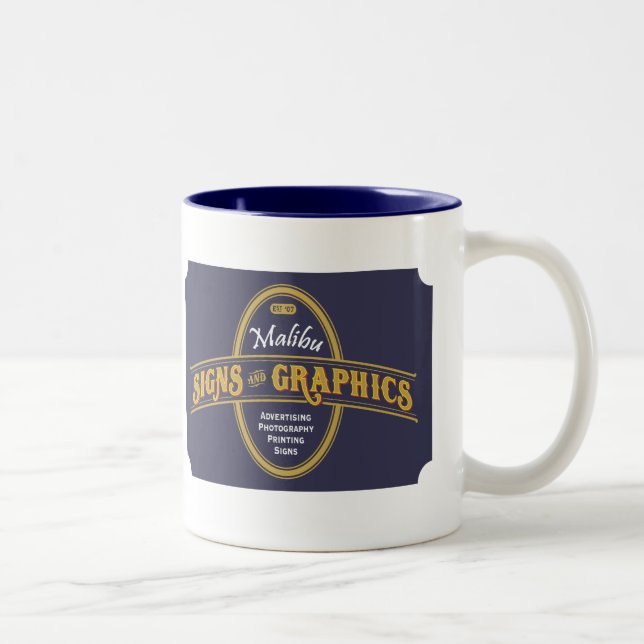 Caneca De Café Em Dois Tons MSSnewLogoWithBKG, MSSnewLogoWithBKG (Direita)