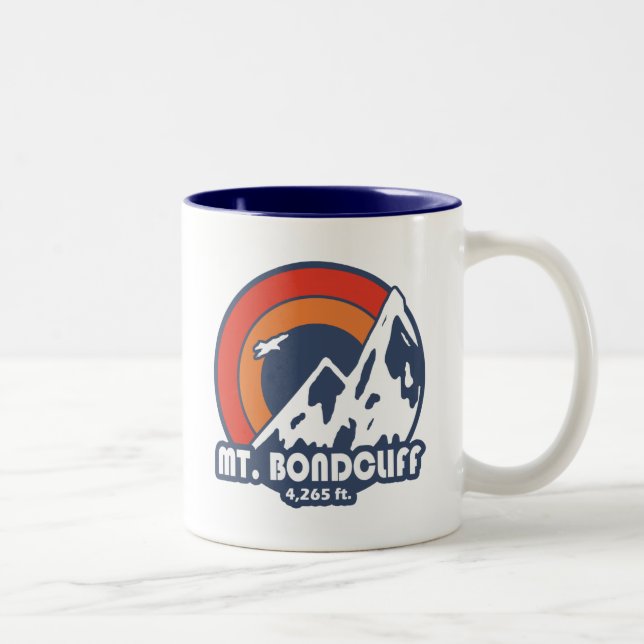 Caneca De Café Em Dois Tons Mt. Bondcliff New Hampshire Sun Eagle (Direita)