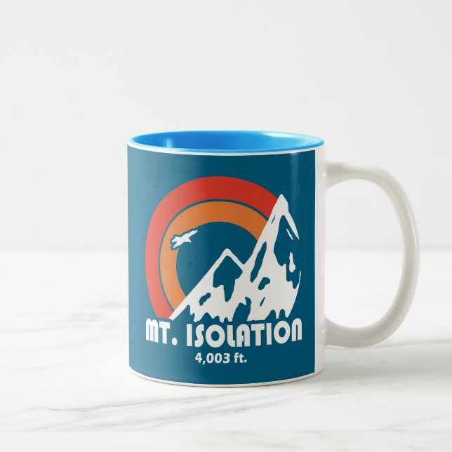 Caneca De Café Em Dois Tons Mt. Isolation New Hampshire Sol Águia (Direita)