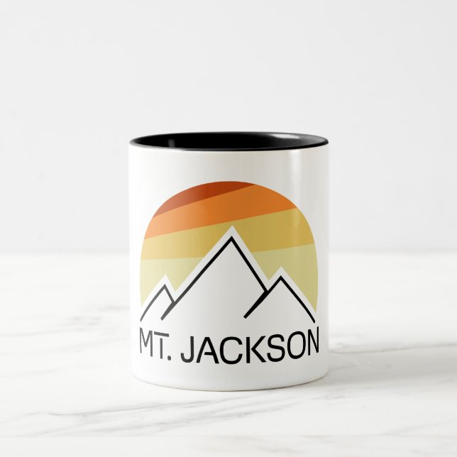 Caneca De Café Em Dois Tons Mt. Jackson New Hampshire Retro (Centro)